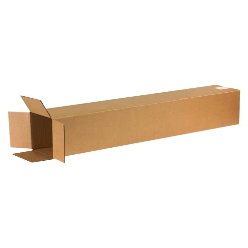 BOX USA 6x6x38 Tall Corrugated Boxes, Tall, 6L x 6W x 38H, Pack of 25 | Shipping, Packaging, Moving, Storage Box for Home or Business, Strong Wholesale Bulk Boxes - size: 6" x 6" x 38"