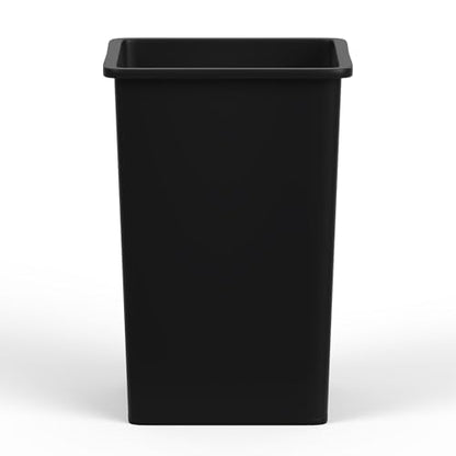 35 Gallon Black Square Commercial Trash Garbage Can | Outdoor Office Restaurant School Kitchen - color: Black, size: 35 Gallon, style: Trash Can