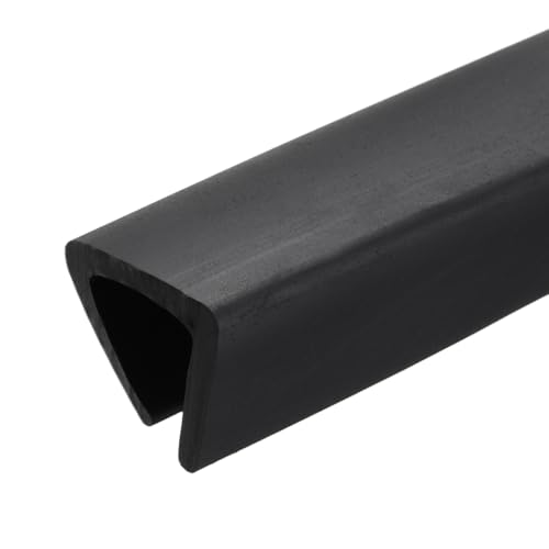 PATIKIL U Channel Rubber Edge Trim 8.2Ft Long for 23/64"–25/64" Thick Edge - size: 8.2Ft L x 9/16" W, 25/64" Slot