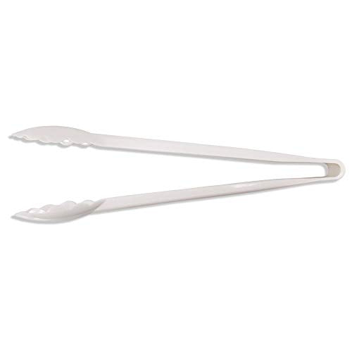 New Star Foodservice 35551 Utility Tong, 12 inch, White, Set of 12 - color: White (Set of 12)