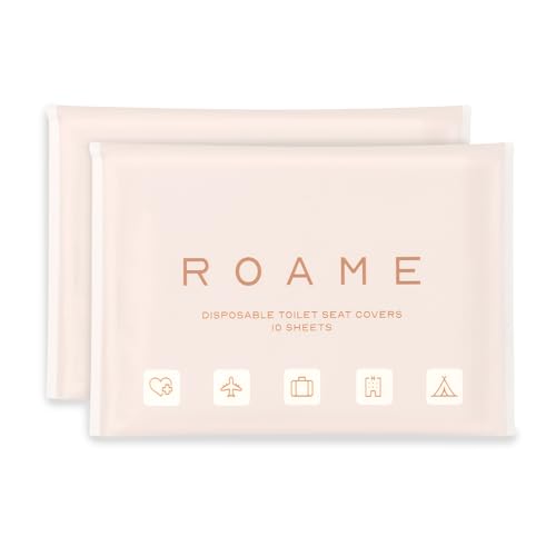 ROAME Disposable Toilet Seat Covers, Flushable Liners, 20 Sheets, 2 Pack