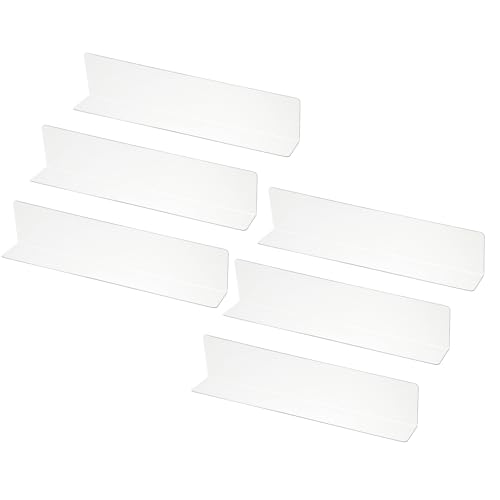 PATIKIL 6 Pack Shelf Dividers for Closet Organization, 11x1.18x2.4 Acrylic Closets Separator Kitchen Cabinet Shelves Under Bed Blocker for Bedroom Kitchen Office, Clear - size: 11x1.18x2.4"