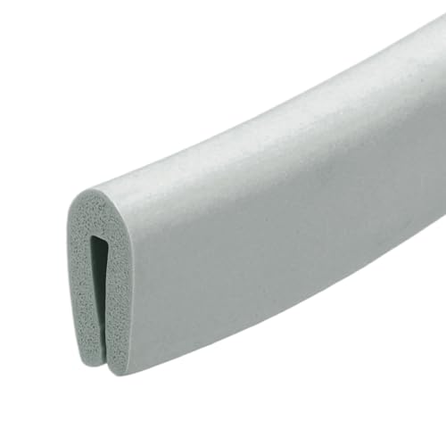 PATIKIL Rubber Edge Trim, 1/8"(3mm) x 6.6Ft Length EPDM U Channel Edge Protector U Shaped Gasket for 1-3mm Mirror Glass Protector, Gray (10x16mm) - color: Gray, size: 1/8"x6.6Ft(1-3mmx10x16mm)