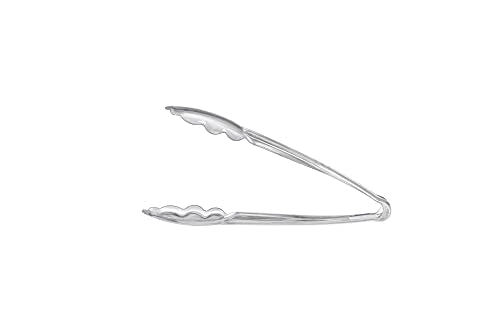 [Clear Tongs 7.5'' Inches] Plasticpro 7.5'' Serving Tongs Heavy Duty Reusable Kitchen and BBQ Clear Serving Tong for party's, Caterings, Events, Buffet, Weddings, And every Day use Pack of 12 - color: Clear, size: 12 x 7.5''