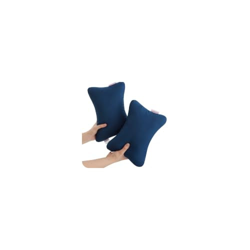 Pro Goleem 2-Pack Small Pillow, 7"x11" Soft Mini Pillow for Travel, Camping, Sleeping, Nap & Neck, Lumbar, Knee Support, for Office, Bed, Car, Air, Tiny Cushion for Kids, Pets, Adults (Navy Blue) - color: Navy, 2-pack