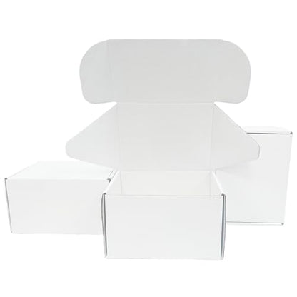 8x6x4 inch Small White Mailers Boxes Set of 10 - size: 8x6x4 inch