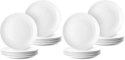 BTaT- White Dinner Plates, 10.5 inch, Set of 12, Restaurant Dishes, White Porcelain Dinner Plates (Pack of 2) - color: White, size: 10.5 inch, Set of 12 (Pack of 2)