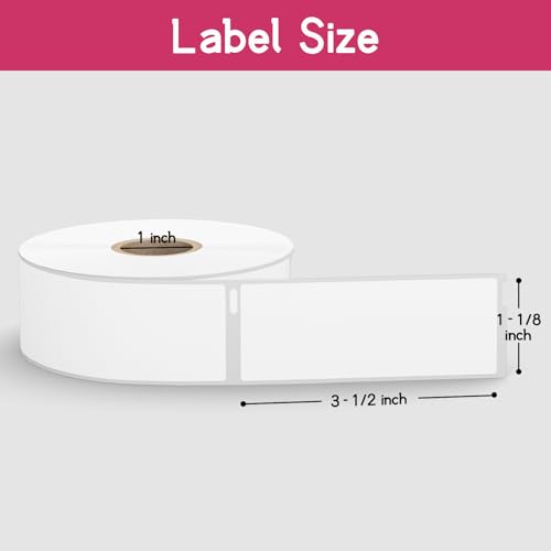 24 Rolls, 8400 Address Labels Replacement for DYMO 30252 (1-1/8" x 3-1/2") - size: 1-1/8" x 3-1/2" | 30252-24 Rolls