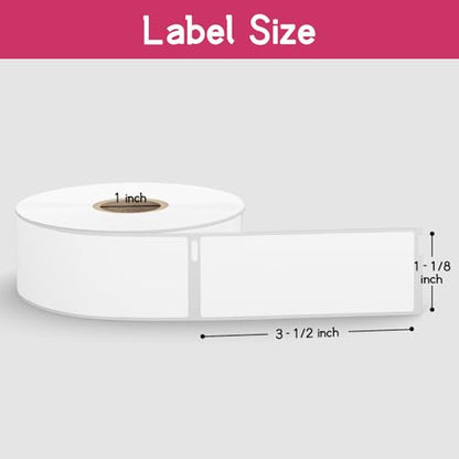 24 Rolls, 8400 Address Labels Replacement for DYMO 30252 (1-1/8" x 3-1/2") - size: 1-1/8" x 3-1/2" | 30252-24 Rolls