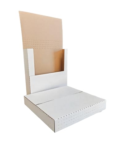 50 Pack,vinyl shipping box,12.5x12.5x2inch, Easy-Fold Shipping Box, White, - size: 12x12x2"