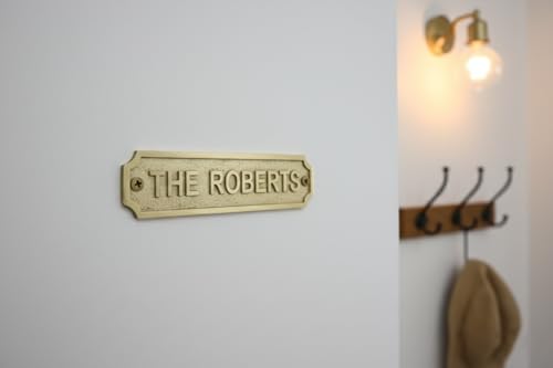 Custom Engraved Brass Name Plaque Sign with Screws, Personalized Door Nameplate, Office Wall Plate, Memorial Dedication Sign, Business Signage for Home Office School Hospital Use - color: CUSTOM