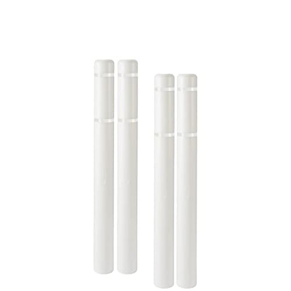 BollardGard 4" x 52" 4-Pack Bollard Cover - High Visibility - Heavy Duty - Innoplast (White White Tape) - color: White White Tape, size: 4-Pack