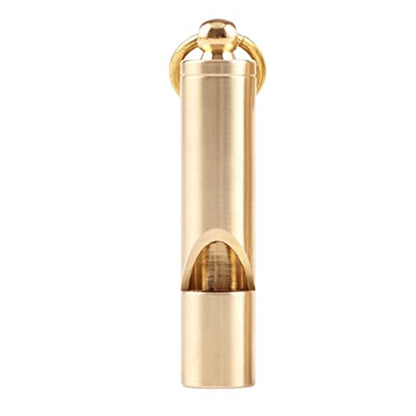 Loudest Brass Whistle — The Original 2-Inch Premium Emergency Whistle 125db+ One Piece Outdoor Survival Whistle On Key-Chain or Hang Around Your Neck and Carry it Anywhere!