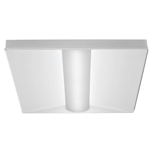 Lithonia Lighting 2x2 LED Troffer Light, BLT Series Low Profile LED Drop in Ceiling Light for Dropped Ceiling with Curved Ribbed Diffuser, 3300 Lumens, 3500K Neutral White - color: 3500K, size: 2 ft x 2 ft, style: Standard