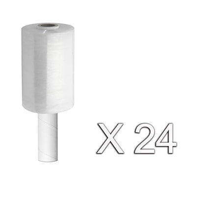 5" x 1000' Roll -80 Gauge Thick + Hybrid Technology with Dispenser,24 Pack Stretch Packing Wrap, Plastic Pallet Shrink Film, Clear (SF18003) (24 Pack) - size: 24 PACK