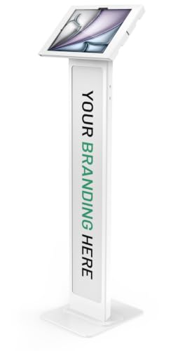 Compulocks iPad Air M2/M3/M4 13", Apex Enclosure Brandable Floor Stand - White - color: White, size: iPad Air M2 13" (2024)