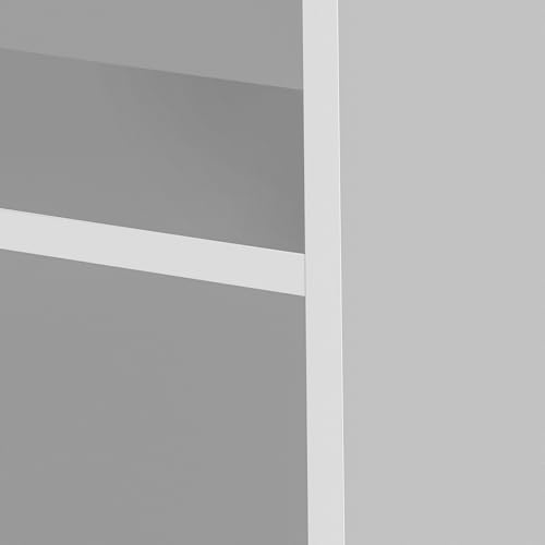 48”W * 20”D * 38”H - Cash Wrap Wood Counter - White Register Counter with 3 Heights Adjustable Shelf - color: White, size: 4 FT