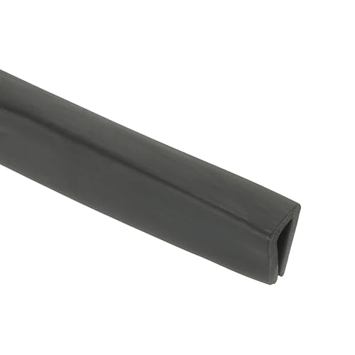 PATIKIL 5/32" Rubber Edge Trim, 10 ft Flexible U Channel Flat Bottom - size: 10ft x 0.16" x 0.23" x 0.43"
