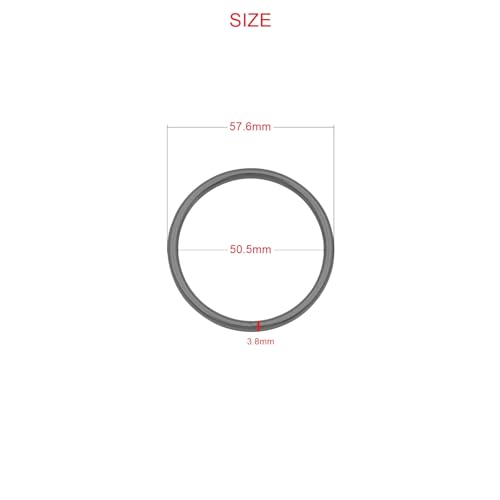 40pcs 4 Sizes O Rings Welded Strong Metal Heavy Duty Round Ring for Pet Collars Buckle Belts Strap Webbing Sewing - color: 2"(50mm) Gun Black 6pcs