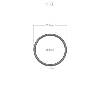 40pcs 4 Sizes O Rings Welded Strong Metal Heavy Duty Round Ring for Pet Collars Buckle Belts Strap Webbing Sewing - color: 2"(50mm) Gun Black 6pcs