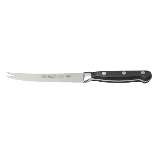 Winco 5" Black Stainless Steel Tomato Knife