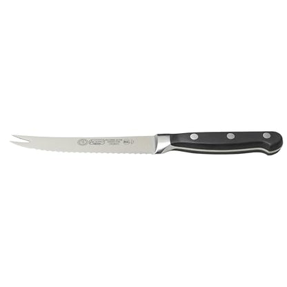 Winco 5" Black Stainless Steel Tomato Knife