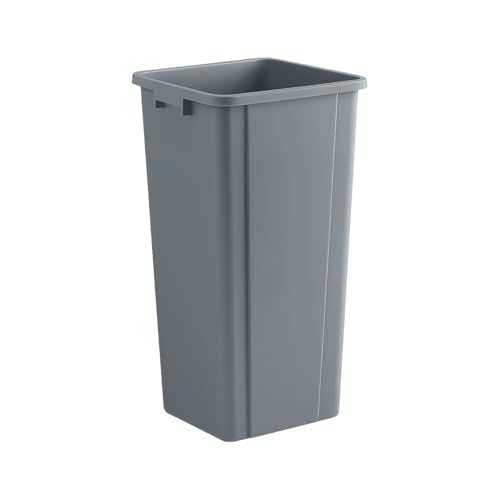 Gray, 23 Gallon Square Commercial Trash Can, Heavy-Duty Garbage Can, Industrial Trash Bin for Restaurants/Commercial Facilities/Warehouses - color: Gray, size: 23 Gallon
