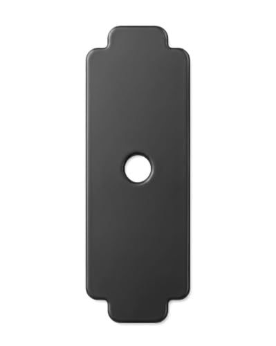 trust4care 4-Pack Black Rectangle Backplates of Closet Cabinet Knobs - color: Black