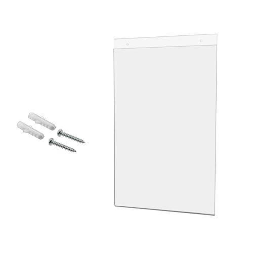 10 Pack Wall Sign Holder 11" x 17" Ad Frame with Mounting Holes Portrait Graphic Display Frame Clear Acrylic Sleeve by Marketing Holders - size: 11"w x 17"h