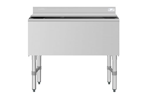 KoolMore 36 Inch Commercial Stainless Steel Underbar Ice Bin with Siding Lid, NSF Certified (KM-UIB-1836) - size: 36 in.