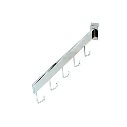 Dazzling Displays 5-Hook Waterfall Slatwall Face-Out Display, Rectangular Tube, Black - Essential Slatwall Accessories for Retail Merchandising, Slat Wall Fittings and Slatwall Hooks - color: Black