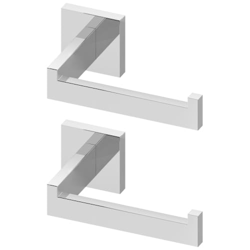 KOKOSIRI Toilet Paper Holder Chrome Toilet Roll Holder for Bathroom Kitchen Washroom T-304 Polished Stainless Steel Wall Mounted, 2 Pack, B2003CH-P2 - color: Polished Chrome, size: Without Shelf(2 Pack)