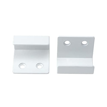 Coshar 10 Pcs Stainless Steel Hanger Bracket, 21mm Inner Width, White - size: 21mm Inner Width(White)