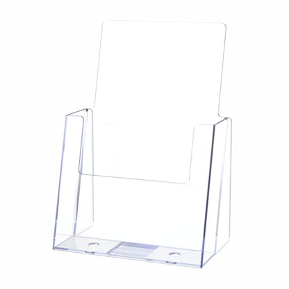Marketing Holders Brochure Holder for 5.5” Wide Printed Materials Acrylic Countertop Display Literature Tri Fold Stand Rack Literature Organizer Pamphlet Holder Paper