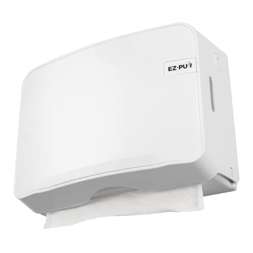 EZbrnd Wall Mount MULTIFOLD Paper Towel Dispenser for Kitchen/Bathroom/Office/RV/Airbnb, White, 3200-EZ - style: Mini White