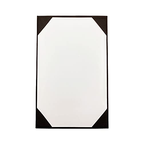 Menu Holders Made of Premium Faux Leather - Single Panel (10-Pack) Menu Covers Single Page (Brown, 8.5" x 14") - color: Brown, size: 8.5" x 14"