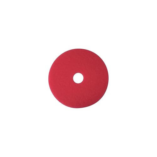 3M Buffer Floor Pad 5100, Red, 16" - size: 16 inches