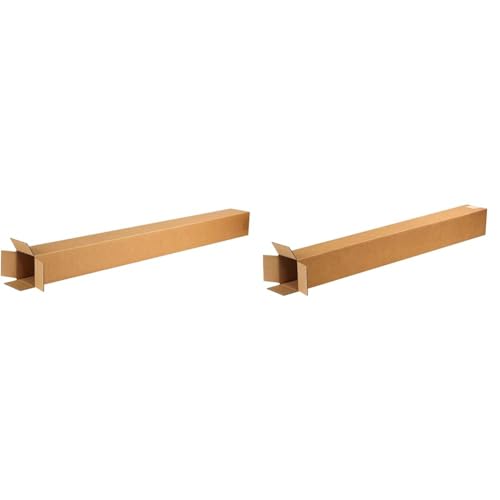 BOX USA & Aviditi 4x4x48 and 4x4x36 Tall Corrugated Boxes 25 Pack Bundle