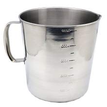 5L (169oz) 304 Stainless Steel Measuring Pitcher – Measuring Cup with Handle & Spout, Large Capacity Container for Baking, Brewing, and Restaurant Use - Maid in South Korea