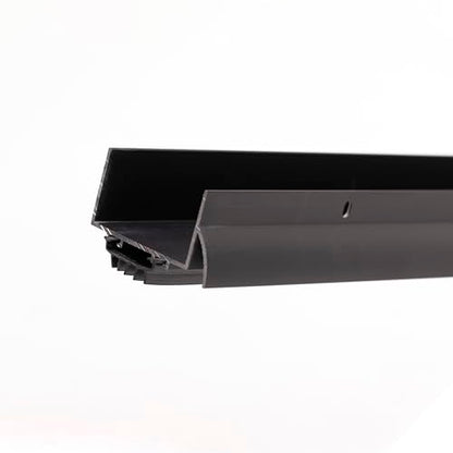 Heavy-Duty U-Shaped Door Bottom Seal Closer Fire Rated, Black Anodized, Clear Anodized, Weatherproof U-Shaped Door Bottom Seal (Black Anodized, 32) - size: 32 Inch