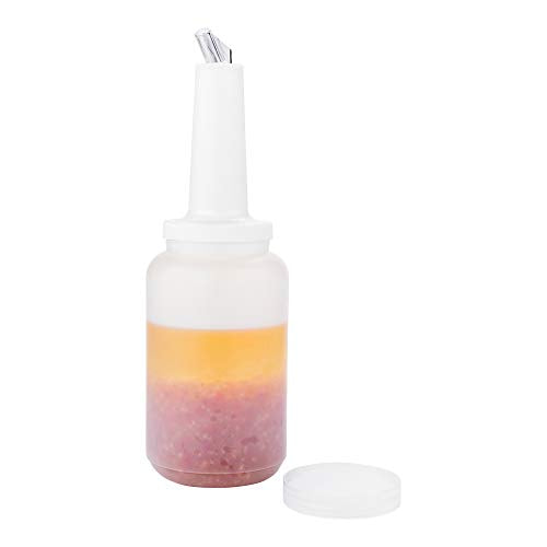 Restaurantware Plastic Storage Container Bottle, Quick Pour, 2.5 qt - color: Clear, size: 80 Ounces