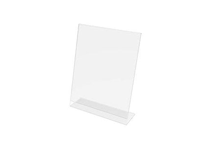 FixtureDisplays® 20PK 8.5 x 11 Clear Acrylic Sign Holder with Slant Back Design Portrait, Vertical Picture Frame 19780-8.5X11-20PK-NPF - size: 8.5x11"