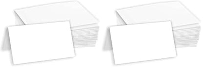 Hamilco White Tent Place Cards 2.5x8-80lb Cover Heavyweight Pre-Scored Folded Name Cards for Meetings, Events, Banquets, Weddings & Conferences (200 Pack) - size: Size 2 1/2" x 8" - White (Pack of 2)