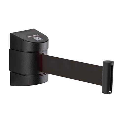 DuraSteel Wall Mount Crowd Control Retractable Belt Barrier - 6.5 Ft Black Retractables Barrier Belt w/ABS Casing Do Not Enter Crowd Control Barriers Line Divider NOT Stanchions with Retractable Belts - color: Black Belt, size: Guardian 2.0 Black Case