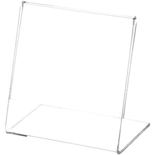 Plymor 3.5" W x 3.5" H Angled Sign Display/Literature Holder - size: 3.5" x 3.5"