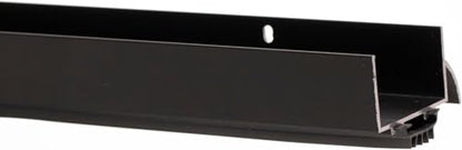 Heavy-Duty U-Shaped Door Bottom Seal Closer Fire Rated, Black Anodized, Clear Anodized, Weatherproof U-Shaped Door Bottom Seal (Black Anodized, 72") - size: 72 Inch