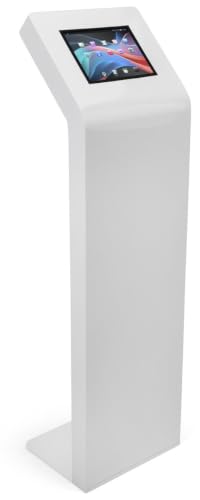 Displays2go 10 Inch Tablet Floor Stand - color: White, size: Up to 10.5” Monitor Size