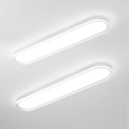 ADISUN Modern LED Ceiling Light Dimmable Linear Ceiling Light 39.4in Semi Flush Mount Long Lights with Remote Control and Side Lighting for Living Room Kitchen Dining Room, 2 Pack, White(65W) - color: White-2Pack, size: 39 Inch