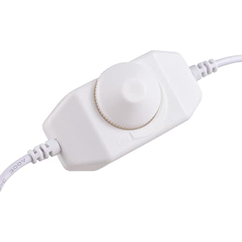 2 Pack LED Strip Light Dimmer Switch, DC 12V-24V LED Brightness Adjustable Controller for Strip Lights,LED Rope Light 3528,5050,5630 - color: White