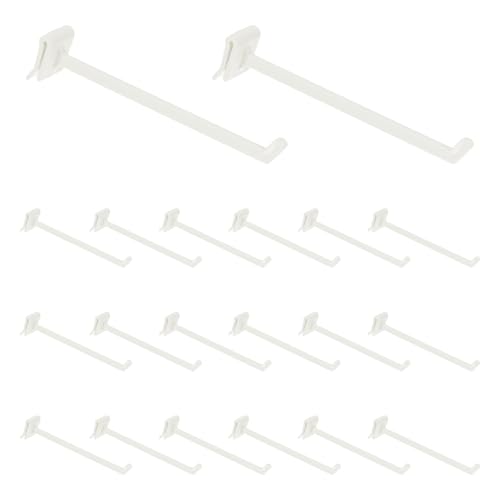 uxcell 20Pcs Slat Wall Panel Hooks 5" Plastic Slat Wall Accessories - size: 5 Inch